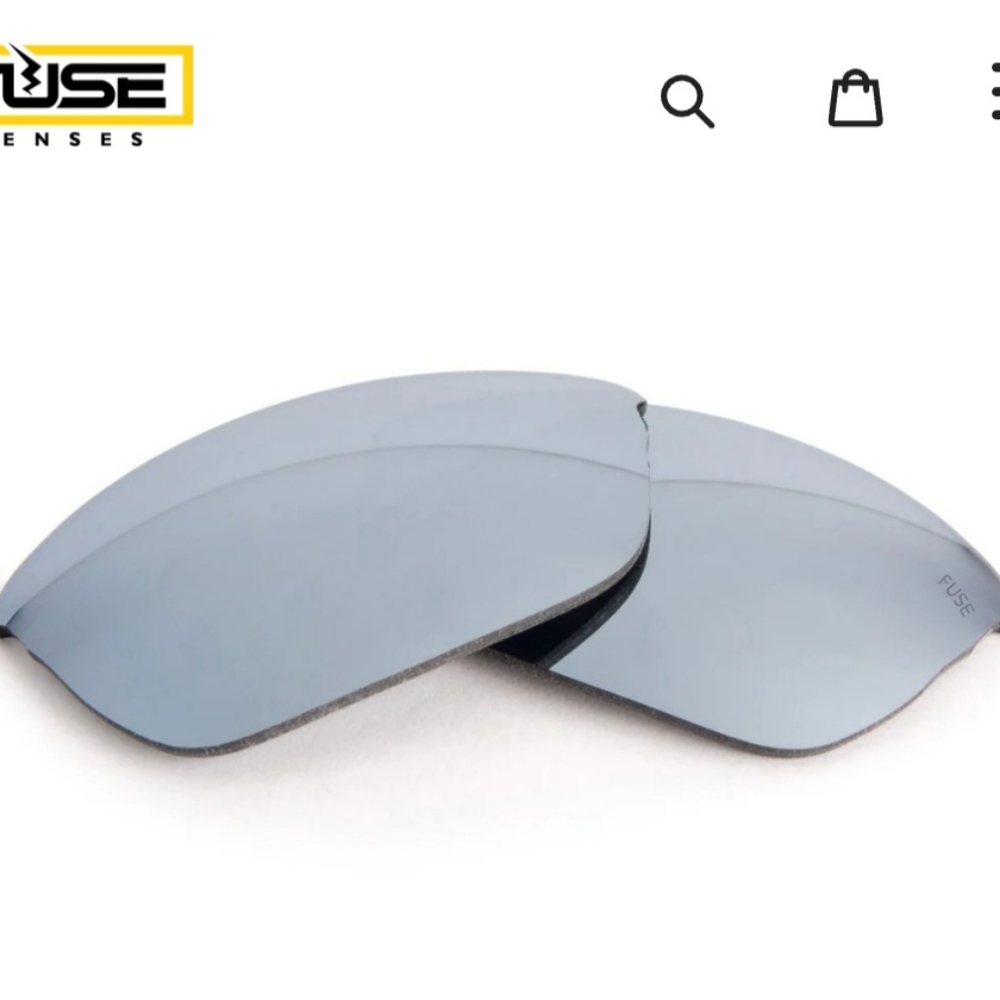 Fuse lenses-polarized Chrome mirrored lenses for Oakley Flak 2.0 frame 009295